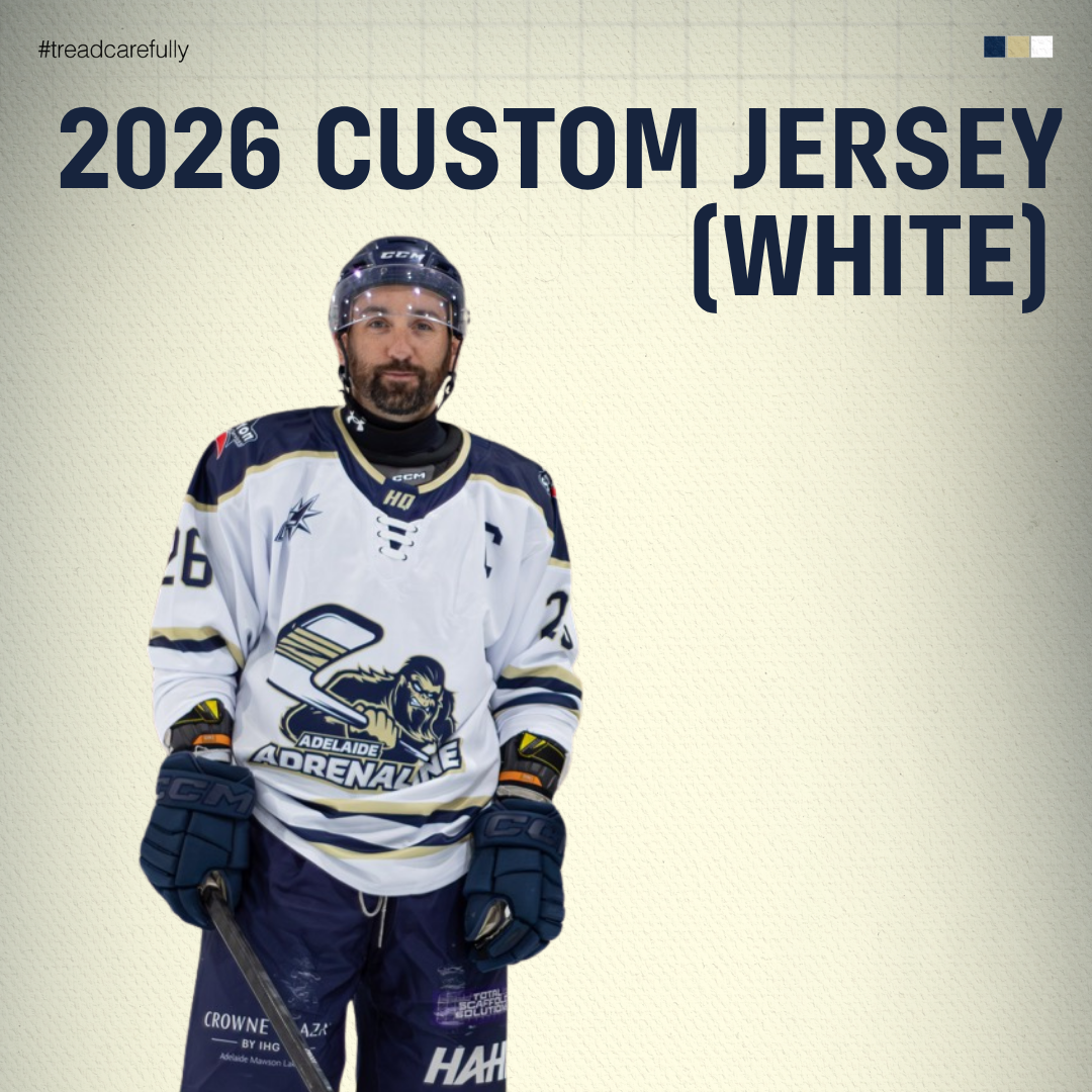 Adelaide Adrenaline 2026 Custom Away/White Jersey